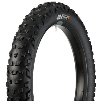 45NRTH Wrathchild Tire - 27.5 x 4.5, Tubeless, Folding, Black, 120 TPI, 252 XL Concave Carbide Studs Black EA Tires
