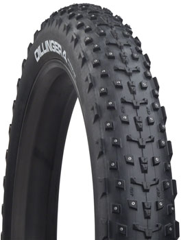 45NRTH Dillinger 4 Tire - 27.5 x 4, Tubeless, Folding, Black, 120 TPI, 252 Concave Carbide Aluminum Studs Black EA Tires