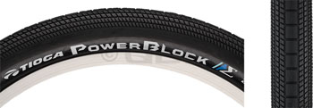 Tioga PowerBlock Tire - 20 x 2.1, Clincher, Wire, Black, 60tpi Black EA Tires
