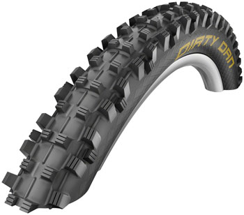 Schwalbe Dirty Dan Tire - 27.5 x 2.35, Tubeless, Folding, Black, Addix UltraSoft Black EA Tires