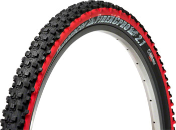 Panaracer Fire Pro Tire - 26 x 2 .1, Tubeless, Folding, Black/Red Black/Red/Black EA Tires