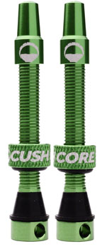 CushCore Tubeless Presta Valve Set - 55mm, Green EA Tubeless Valves