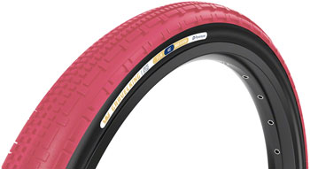 Panaracer GravelKing SK Tire - 700 x 45, Tubeless, Folding, Cranberry/Black EA Tires