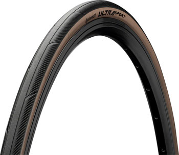 Continental Ultra Sport III Tire - 700 x 28, Clincher, Folding, Black/Brown, PureGrip, Performance, E25, *P65 Black/Brown EA Tires