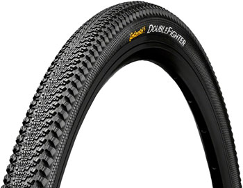Continental DoubleFighter III Tire - 27.5 x 2.00, Clincher, Wire, Black, Sport Black EA Tires