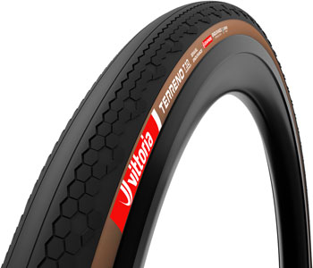 Vittoria Terreno T10 Hardpack Tire - 700 x 55, Tubeless, Folding, Black/Brown, Gravel Endurance, Graphene, G2.0, E-Bike Black/Brown EA Tires