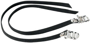 Dimension Nylon 450mm Basic Toe Straps, Black, Pair Black PAA Toe Clip & Strap