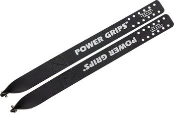 Power Grips Fixie Straps (375mm) with Hardware, Black EA Toe Clip & Strap