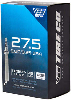 Vee Tire Co. Tube - Plus Size, 27.5 x 2.60 - 3.35, 40mm Presta Valve EA Tubes