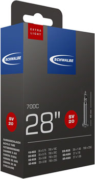 Schwalbe Extra Light Tube - 700 x 18 - 25mm, 40mm Presta Valve EA Tubes