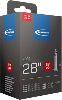 Schwalbe Extra Light Tube - 700 x 18 - 25mm, 50mm Presta Valve EA Tubes