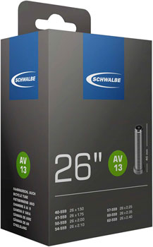 Schwalbe Standard Tube - 26 x 0.75 - 1/650 x 20-23mm, 40mm Schrader Valve EA Tubes