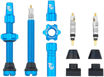 Wolf Tooth Tubeless Valve Stem Kit - 44 mm, Blue EA Tubeless Valves