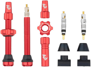 Wolf Tooth Tubeless Valve Stem Kit - 44 mm, Red EA Tubeless Valves