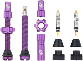 Wolf Tooth Tubeless Valve Stem Kit - 44 mm, Purple EA Tubeless Valves