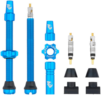 Wolf Tooth Tubeless Valve Stem Kit - 60 mm, Blue EA Tubeless Valves