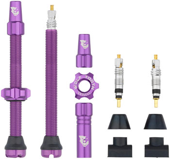 Wolf Tooth Tubeless Valve Stem Kit - 60 mm, Purple EA Tubeless Valves