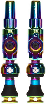 Muc-Off Big Bore Lite Tubeless Valve Stems - Small, 30mm, Iridescent PAA Tubeless Valves