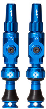 Muc-Off Big Bore Lite Tubeless Valve Stems - Small, 30mm, Blue PAA Tubeless Valves