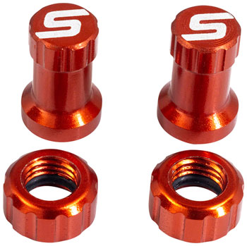 Stan's Tubeless Valve Stem Cap Color Kit - Orange, Pair EA Valve Cap