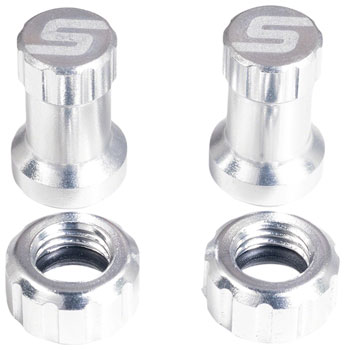 Stan's Tubeless Valve Stem Cap Color Kit - Silver, Pair EA Valve Cap