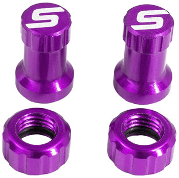 Stan's Tubeless Valve Stem Cap Color Kit - Purple, Pair EA Valve Cap