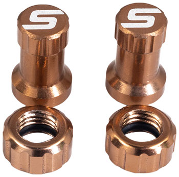 Stan's Tubeless Valve Stem Cap Color Kit - Copper, Pair EA Valve Cap
