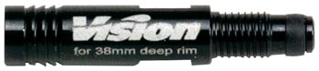 Vision Full Speed Ahead Alloy Valve Extenders, Aluminum, Anodized Black, Includes V-Valve Installation Tool EA Valve Extender