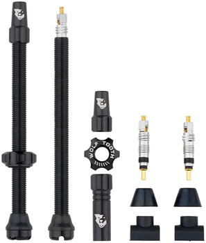 Wolf Tooth Tubeless Valve Stem Kit - 80mm, Black EA Tubeless Valves