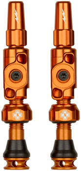 Muc-Off Big Bore Lite Tubeless Valve Stems - Small, 30mm, Orange EA Tubeless Valves