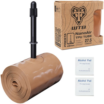 WTB NanoAir TPU Tube - 27.5 x 1.9 - 2.5, 48mm Presta Valve EA Tubes