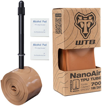 WTB NanoAir TPU Tube - 700 x 18 - 32, 65mm Presta Valve EA Tubes
