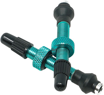 Industry Nine Tubeless Valves - 40mm, Turquoise, Pair EA Tubeless Valves