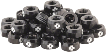 Muc-Off Tubeless Valve Box Refill - Black Lock Nut, Pack of 40 PAK Valve Part