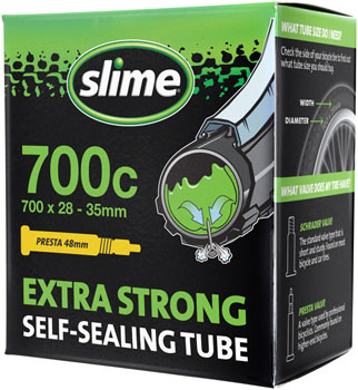 Slime Self-Sealing Tube - 700 x 28 -35mm, 48mm Presta Valve EA Tubes
