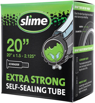 Slime Self-Sealing Tube - 20 x 1.5 - 2.125, Schrader Valve EA Tubes
