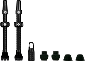 Muc-Off V2 Tubeless Valve Kit - Black, 80mm, Pair PAA Tubeless Valves