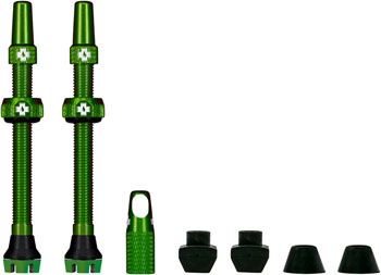 Muc-Off V2 Tubeless Valve Kit - Green, 60mm, Pair PAA Tubeless Valves