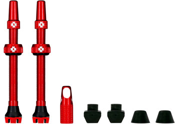 Muc-Off V2 Tubeless Valve Kit - Red, 44mm, Pair PAA Tubeless Valves