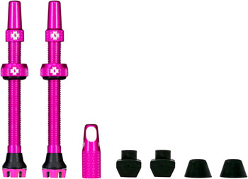 Muc-Off V2 Tubeless Valve Kit - Pink, 60mm, Pair PAA Tubeless Valves