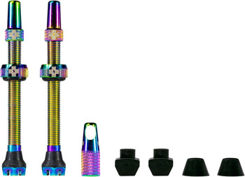 Muc-Off V2 Tubeless Valve Kit - Iridescent, 60mm, Pair PAA Tubeless Valves