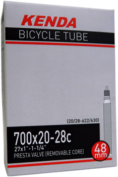 Kenda Tube - 700 x 20 - 28mm, 48mm Presta Valve EA Tubes