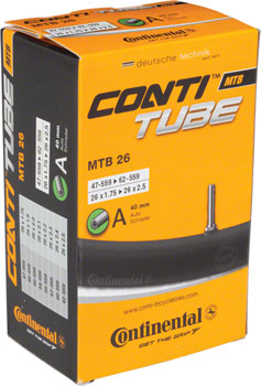 Continental Standard Tube - 26 x 1.75 - 2.5, 40mm Schrader Valve EA Tubes