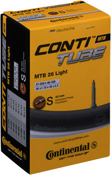 Continental Light Tube - 26 x 1.75 - 2.5, 42mm Presta Valve EA Tubes