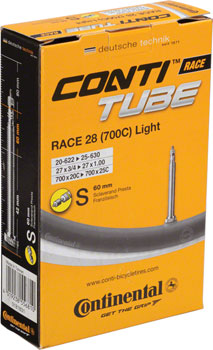 Continental Light Tube - 700 x 20 - 25mm, 60mm Presta Valve EA Tubes