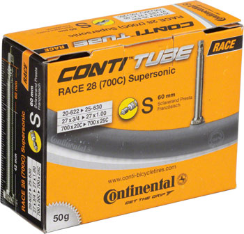 Continental Supersonic Tube - 700 x 20 - 25mm, 60mm Presta Valve EA Tubes