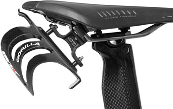 XLAB Delta 200 Rear Water Bottle Cage: Black EA Water Bottle Cages