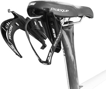 XLAB Mini Wing 105 Saddle Mounted Dual Water Bottle Carrier System Black EA Water Bottle Cages