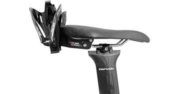 XLAB Turbo Wing w/ Xenon Cages Saddle Mounted Dual Water Bottle Carrier System Black EA Water Bottle Cages