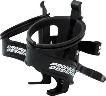 Profile Design Aqua Rack ii Dual Water Bottle Cage with Co2 Cartridge mount: Seatpost mounted, Matte Black Matte Black EA Water Bottle Cages